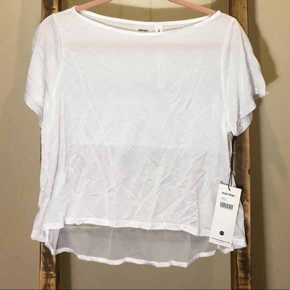 Price✂️ Karma Light White Top - Picture 1 of 3